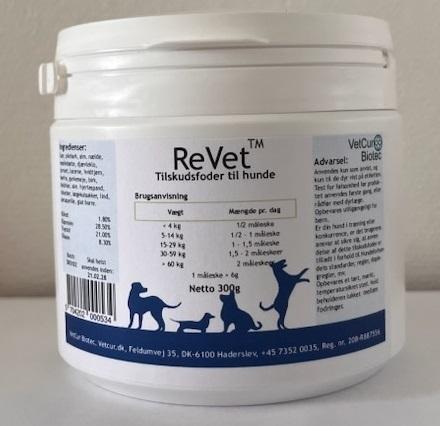 Vetcur ReVet pulver tilskud til hund mod ledproblemer, 300g
