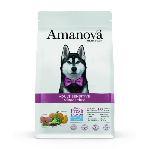Amanova Laks Sensitive - Kornfrit hundefoder - 10 kg