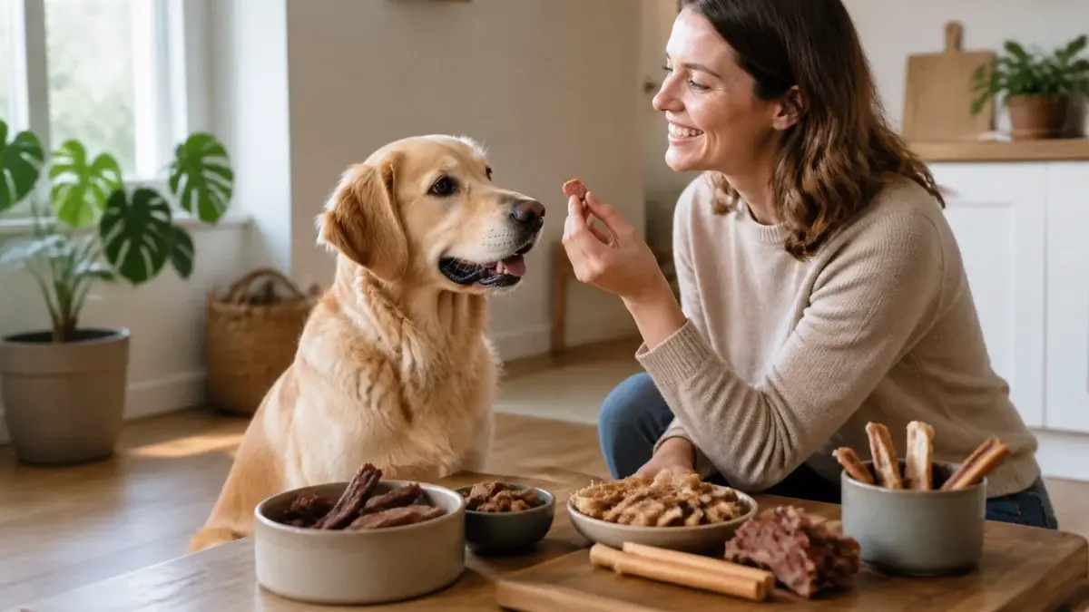 Bedste godbidder til hund: træningsgodbidder og tyggeben