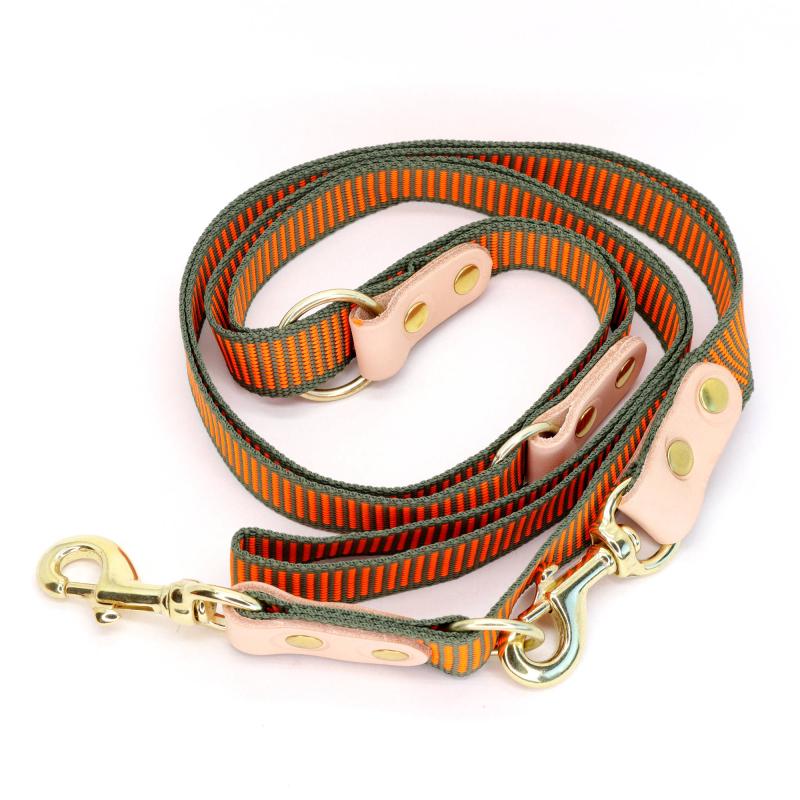 BLF-Hunting 2-farvet hundesnor med karabinhage - Dressurline 25 mm x 250 cm webbing